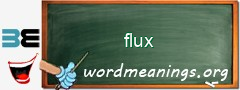 WordMeaning blackboard for flux